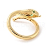 Snake Cubic Zirconia Cuff Ring for Her RJEW-C017-05G-RS-2
