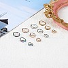 12Pcs 12 Style Double Nose Ring for Single Piercing AJEW-SZ0002-19-2
