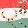 Christmas Theme PVD Vacuum Plating Brass Bell Charms KKB-LS0001-01-6