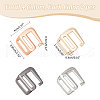 WADORN 8Pcs 4 Style Alloy Slider Buckles FIND-WR0010-84-2