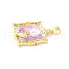 Brass Enamel Pendants KK-Z101-09G-D01-2