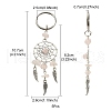 Natural Chip Rose Quartz Keychain KEYC-YW0001-01-5