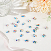 Beebeecraft 56Pcs 4 Styles Glass Rhinestone Cabochons RGLA-BBC0001-02-4