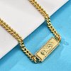 Brass Cuban Link Chain Bracelets BJEW-A035-01G-5