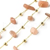Handmade Natural Sunstone Chip Beaded Chains CHC-F020-09G-06-1