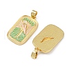 Brass Enamel Pendants KK-L190-011G-3