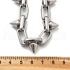 304 Stainless Steel Spike Link Chain Necklaces for Women Men NJEW-A043-02P-4