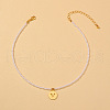 Round Plastic Pearl Beaded Necklaces FS-WG7BB5B-22-1