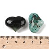 Mother's Day Gifts Natural Druzy Agate(Dyed & Heated) Heart Palm Stone G-Q021-01A-3
