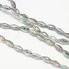 Electroplate Crystal Glass Rice Beads Strands EGLA-F042-A05-2