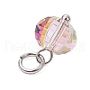 304 Stainless Steel Open Jump Rings ande Glass Beads Pendants PALLOY-JF03599-02-5