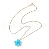 Handmade Glass Seed Beaded Star Pendant 304 Stainless Steel Cable Chain Necklaces for Women NJEW-MZ00118-04-4