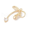 Brass Micro Pave Clear Cubic Zirconia Pendants KK-U008-03B-G-2