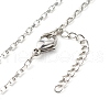 Non-Tarnish 304 Stainless Steel Venetian Chains Necklaces NJEW-JN03636-01-1