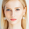 FIBLOOM 1 Pair Mother's Day Jewellery Nuggest Natural Pearl Dangle Earrings EJEW-FI0001-89-6