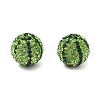 Watermelon Pattern Polymer Clay Rhinestone Beads CLAY-NH0001-04-1
