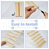 Rectangle Acrylic with Wood Minifigures Organizer Display Risers ODIS-WH0038-102D-5