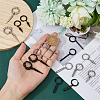 FIBLOOM 16Pcs 8 Style 304 & 201 Stainless Steel Dangle Hoop Earrings with Stainless Steel Pins EJEW-FI0002-92-4