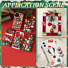 SUNNYCLUE 72pcs 12 Styles Christmas Theme Opaque Resin Cabochons RESI-SC0005-72-5