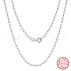 925 Sterling Silver 8 Link Chain Necklaces for Women NJEW-A048-02A-P-2
