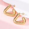Triangle 304 Stainless Steel Stud Earrings EJEW-A125-13G-1