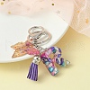 Resin Letter & Acrylic Butterfly Charms Keychain KEYC-YW00001-18-1