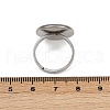 304 Stainless Steel Cuff Ring Components STAS-D372-05P-02B-3