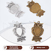 GOMAKERER Blank Owl Pendant Making Kit DIY-GO0001-73-3
