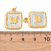 304 Stainless Steel Enamel Pendants STAS-U061-37G-A05-3