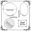 SUNNYCLUE 12Pcs Adjustable 304 Stainless Steel Wire Cuff Bangle Making MAK-SC0001-19-2