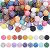   85pcs 17 style Resin Rhinestone Beads with Acrylic Round Beads Inside RESI-PH0002-11-1