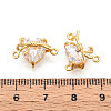 Brass Micro Pave Cubic Zirconia Chandelier Components Links KK-N263-41G-3