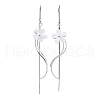925 Sterling Silver Flower Ear Threads EJEW-P296-20P-1