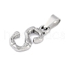 Non-Tarnish 304 Stainless Steel Pendants STAS-F235-01P-S-2