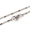 Tarnish Resistant 304 Stainless Steel Ball Chain Necklaces STAS-M174-046P-1