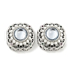 Brass with ABS Imitation Pearl with Resin with Clear Cubic Zirconia Charms Charms KK-Q820-34P-1