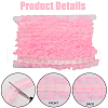 Gorgecraft 10 Yards Polyester Pleated Flower Lace Trim OCOR-GF0003-88C-6