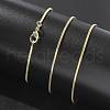 1.5mm Rack Plating Brass Snake Chain Necklaces for Women Men MAK-L044-13G-2