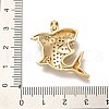 Brass Micro Pave Cubic Zirconia Pendants KK-K355-23G-3