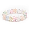 Candy Color Acrylic Heart Beaded Stretch Bracelet for Kids BJEW-JB08241-1