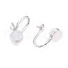 Anti-Tarnish Rhodium Plated 925 Sterling Silver Clip-on Earring Findings STER-T007-120P-2