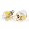 Glow in the Dark Luminous Glass Pendants GLAA-YWC0001-01D-3