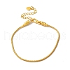 Rack Plating Brass Wheat Chain Bracelet Making KK-F873-11MG-1