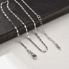 Brass Oval Link Chain Necklaces for Women NJEW-D302-26P-3