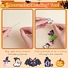 12Pcs 4 Style Halloween Silicone Focal Beads JX753A-5