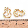 Brass Micro Pave Cubic Zirconia Pendants KK-N263-51G-3