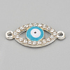 Alloy Rhinestone Links connectors ALRI-S170-21S-1