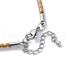 Polyester Cord Braided Bracelet Makings MAK-Z003-01P-27-3