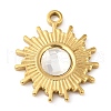 Real 18K Gold Plated 304 Stainless Steel Pendants STAS-A084-21G-04-1
