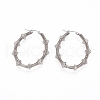 Long-Lasting Plated 304 Stainless Steel Wire Wrapped Hoop Earrings EJEW-D250-04B-P-1